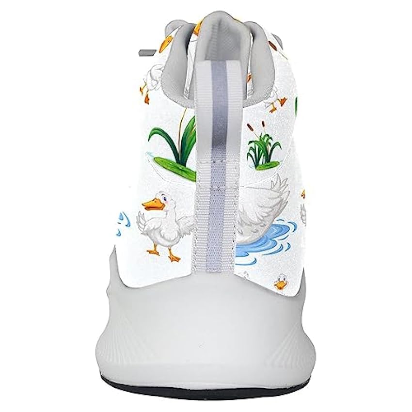 Chaussures de course pour homme - Motif canard blanc mignon dans l´étang - Pour tennis, entraînement, marche, gym, Multicolore, 10.5 US JdmhxmkB